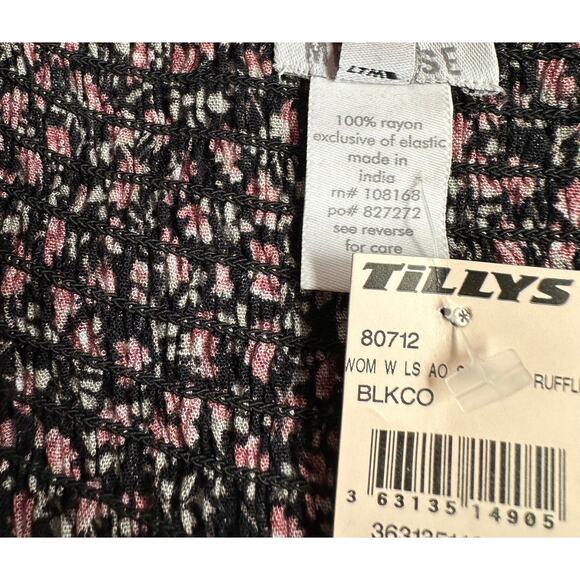 Tillys West Of Melrose Garden Party Smocked Ruffle Hem Mini Dress XL NWT - Picture 9 of 9